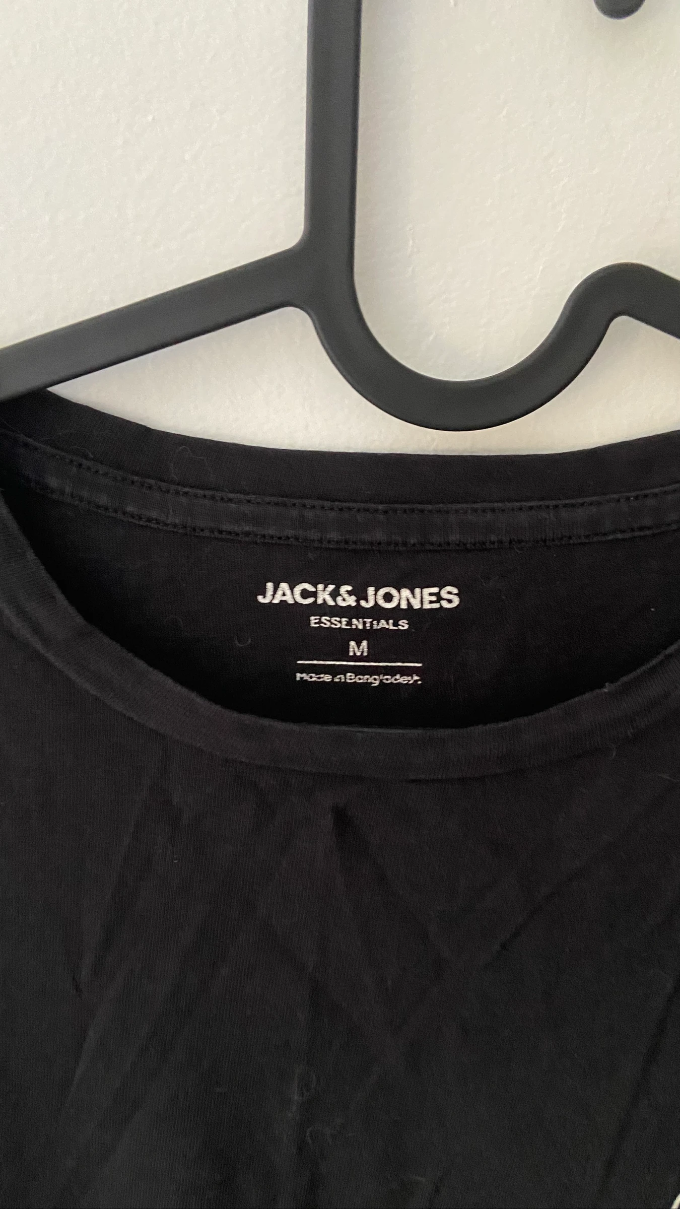 Black plain t-shirt Jack and Jones Size M – photo 4